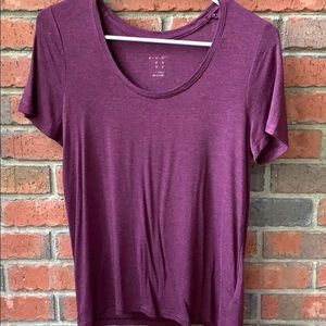 Maroon Short Sleeve Scoop Neck Tee